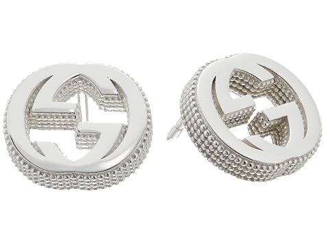 gucci interlocking g earrings silver